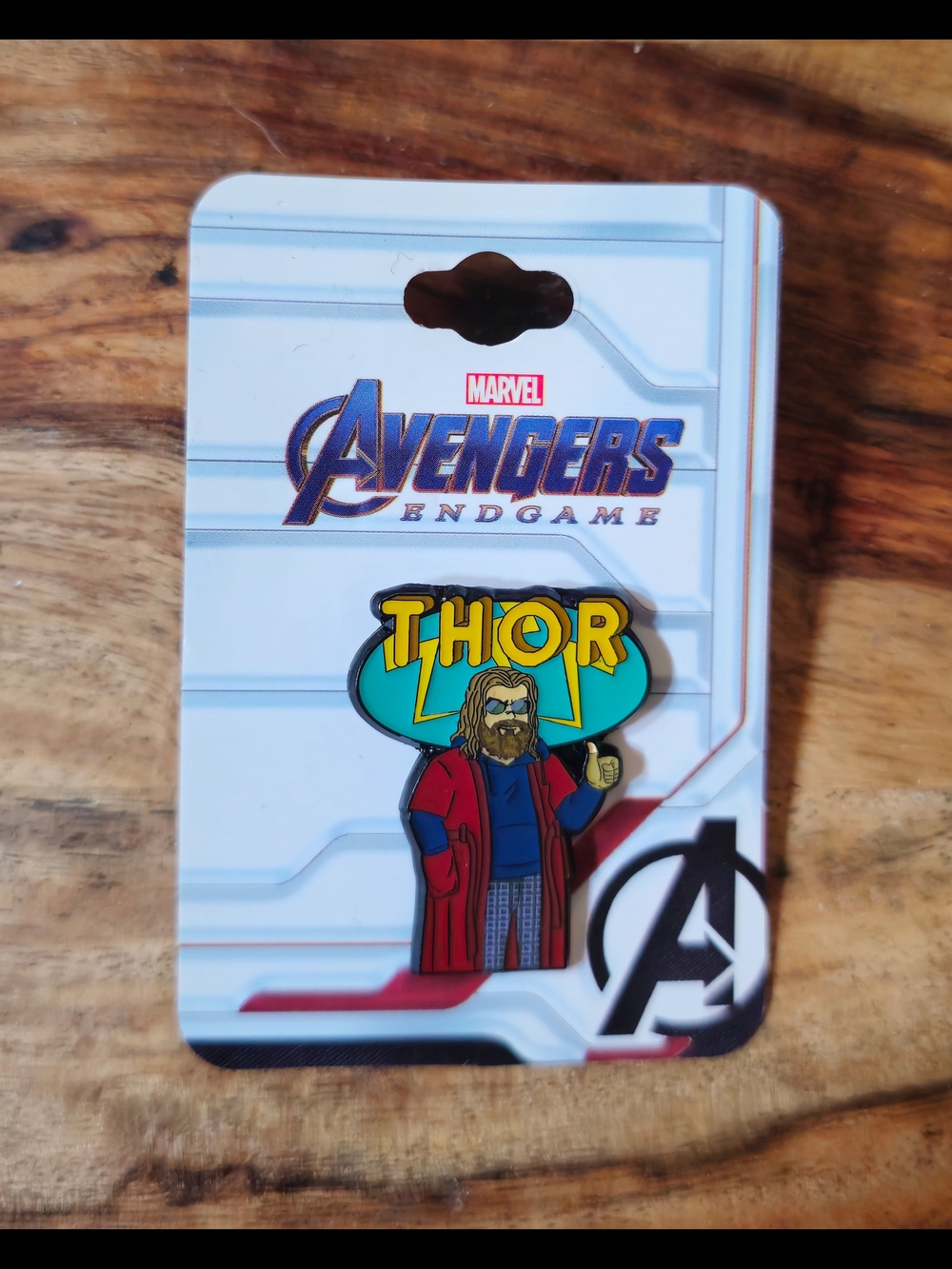 Marvel Avengers Endgame Thor Enamel Pin - Yellow, Teal, Red, Blue